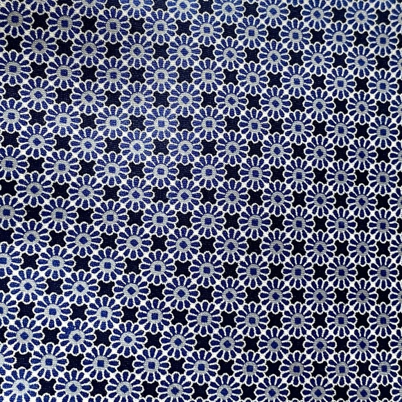 CLUB ROOM Men's Tie Silk Floral Pattern Office Cocktail Navy Blue - Picture 2 of 5